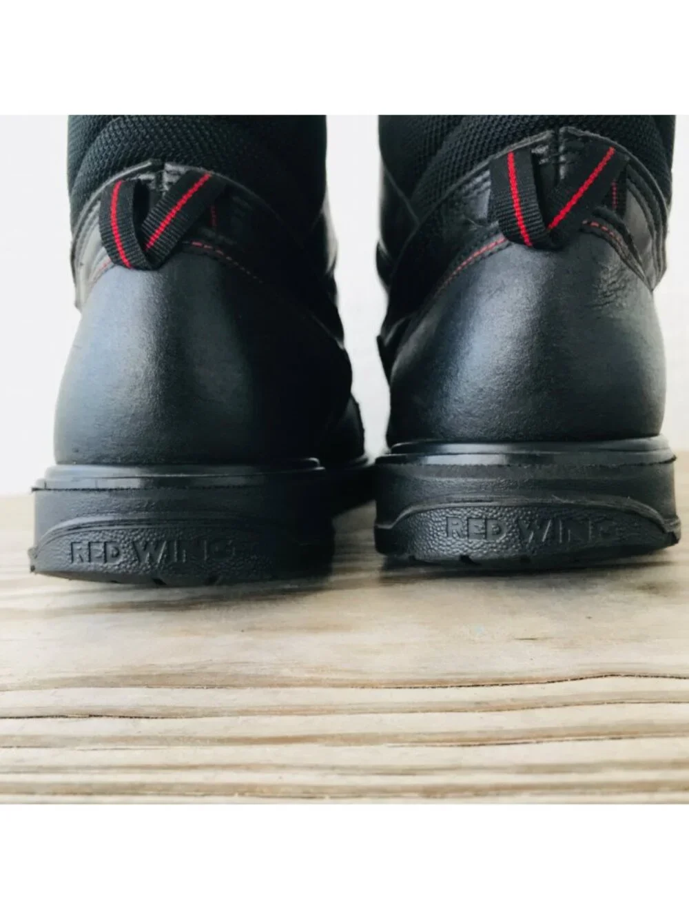 Red Wing Safety Toe Waterproof Work Boots Mens Sz 10 Black Leather 2400 EH